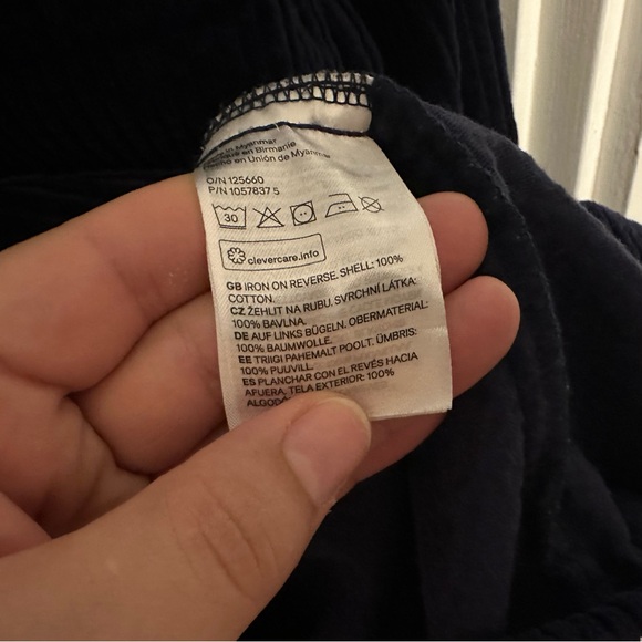 H&M Dark Blue Corduroy Shirt Jacket - Picture 3 of 5